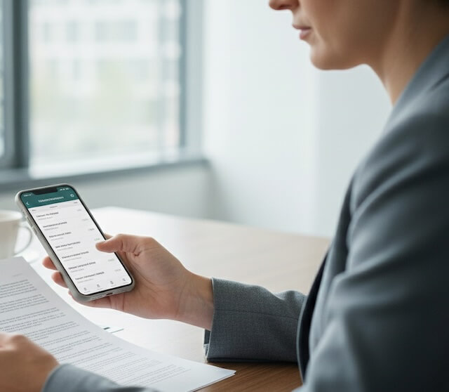 Interpreter using the Tolk2Go app to manage interpreting requests and assignments